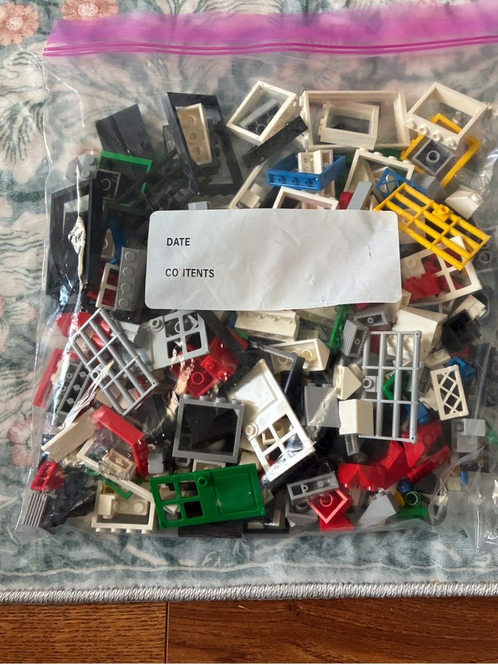 Assorted Plastic Building Brick Windows & Doors - Multi-Color Pack